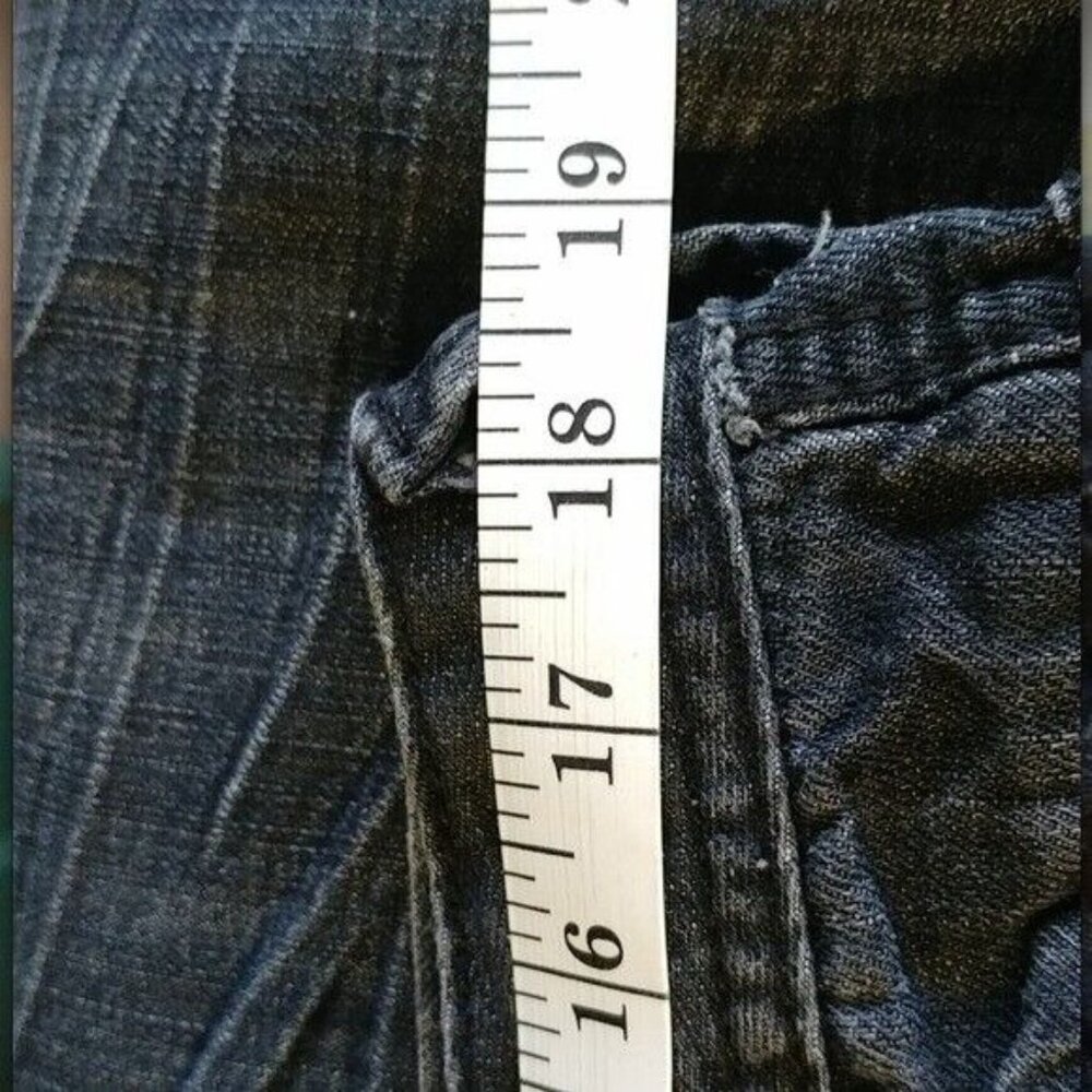 DE Born in LA Women's Black Distressed Straight 100% COTTON Jeans Size 36 - Picture 7 of 11